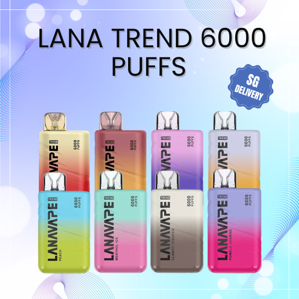 Lana Trend 6000 Puffs rechargeable disposable vape device front view