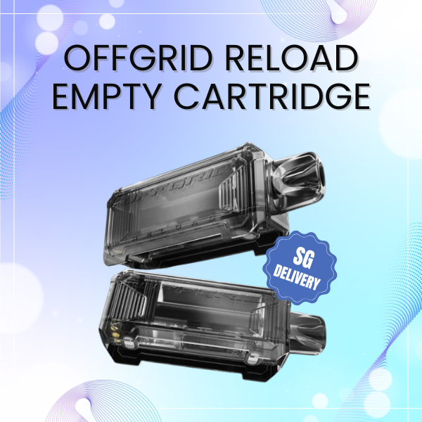 Offgrid Reload Empty Cartridge 10ml refillable vape pod with 1.0 ohm dual mesh coil