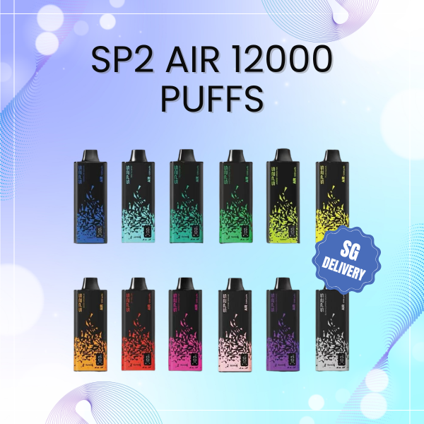 SP2S Air 12000 Puffs disposable vape device with slim ergonomic body