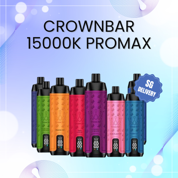 Crownbar 15000 Promax Disposable Vape DTL Shisha Device Front View