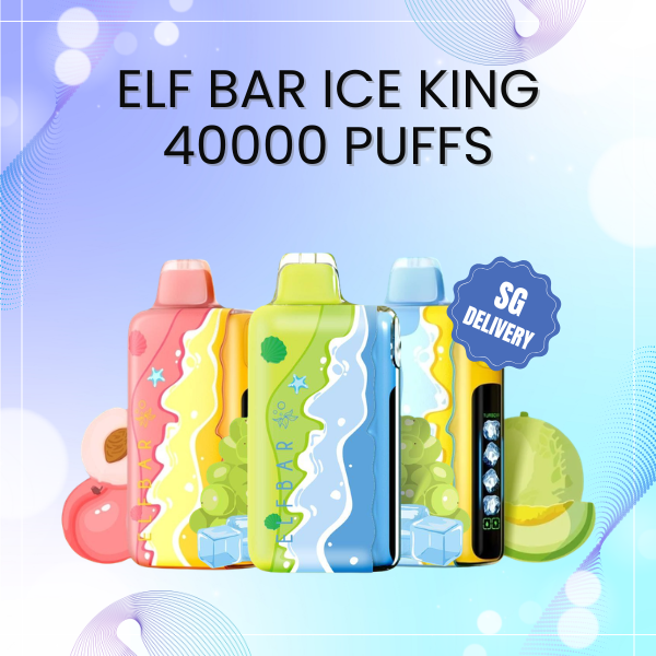 Elf Bar Ice King 40000 Puffs rechargeable disposable vape with 5 level adjustable ice control