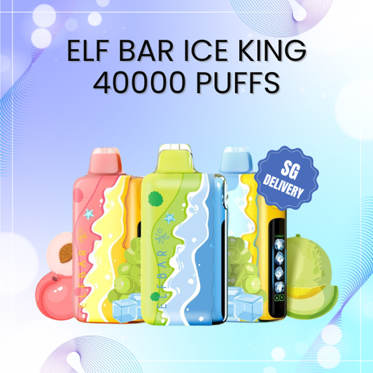Elf Bar Ice King 40000 Puffs rechargeable disposable vape with 5 level adjustable ice control