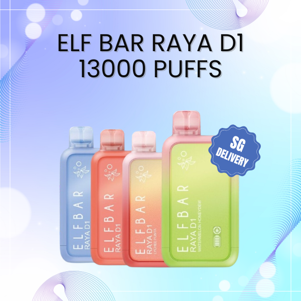 Elf Bar Raya D1 13000 Puffs Disposable Vape with Digital Smart Display Screen