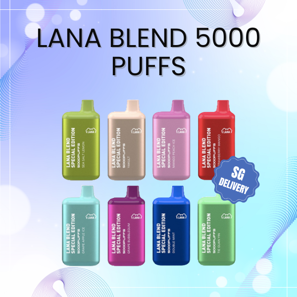 Lana Blend 5000 Puffs disposable vape device front view showing ergonomic design
