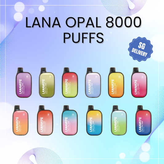 Lana Opal 8000 Puffs disposable vape device with smart LED screen
