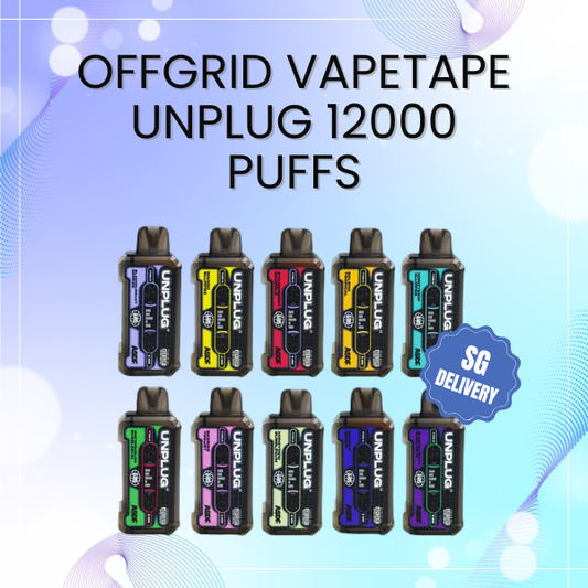 Offgrid Vapetape Unplug 12000 Puffs Disposable Pod System with Smart LED Screen