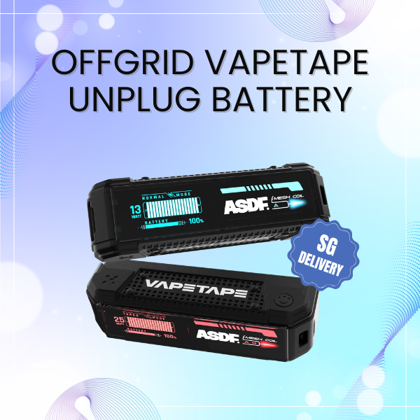 Offgrid Vapetape Unplug 1000mAh battery device front view