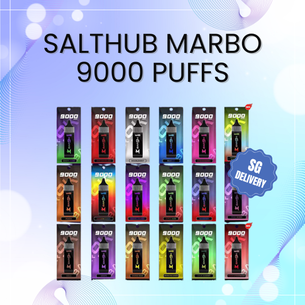 Salthub Marbo 9000 Puffs disposable vape device front view