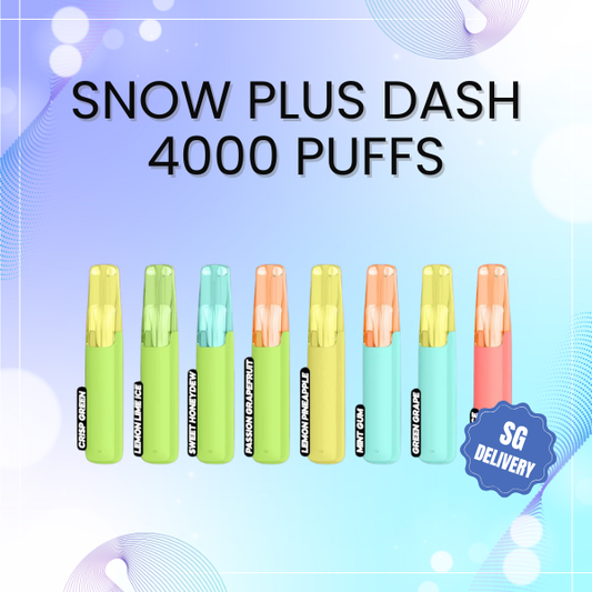Snow Plus Dash 4000 Puffs Ceramic Disposable Vape Device Front View