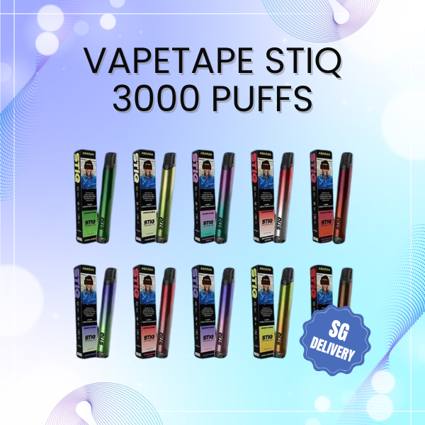 ASDF Vapetape STIQ 3000 Puffs Disposable Vape Pen Packaging